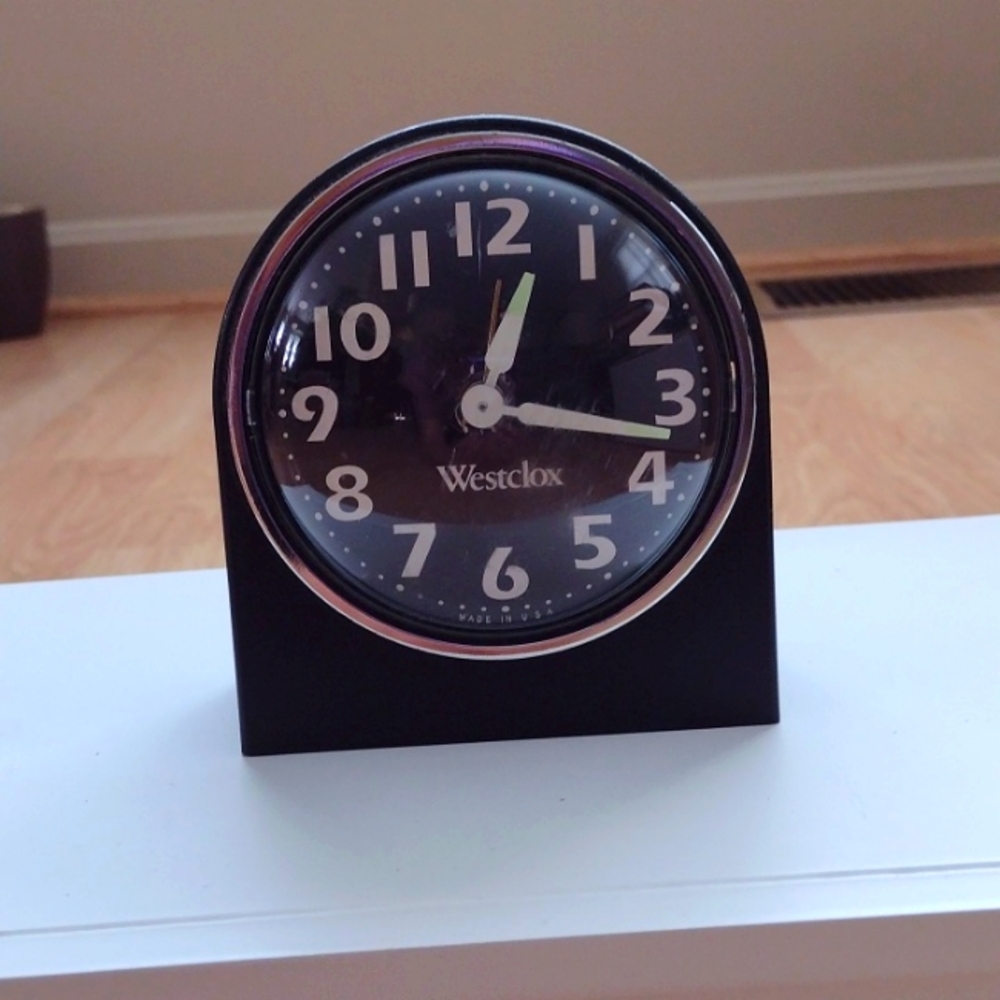 Westclox Wind Up Alarm Clock Vintage